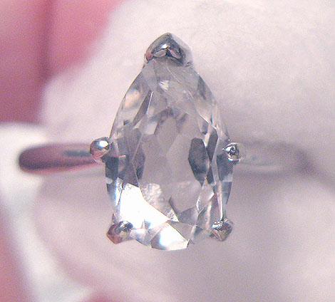 14K White Gold Solitaire Ring Mount