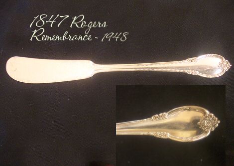 1847 Rogers Remembrance Flat Handle Butter Spreader